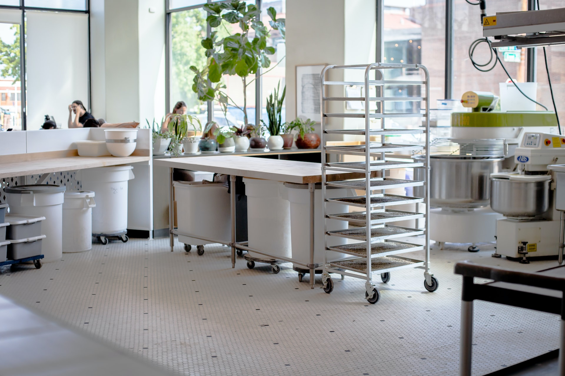 An oraganized kitchen equipment A well-organized kitchen equipment